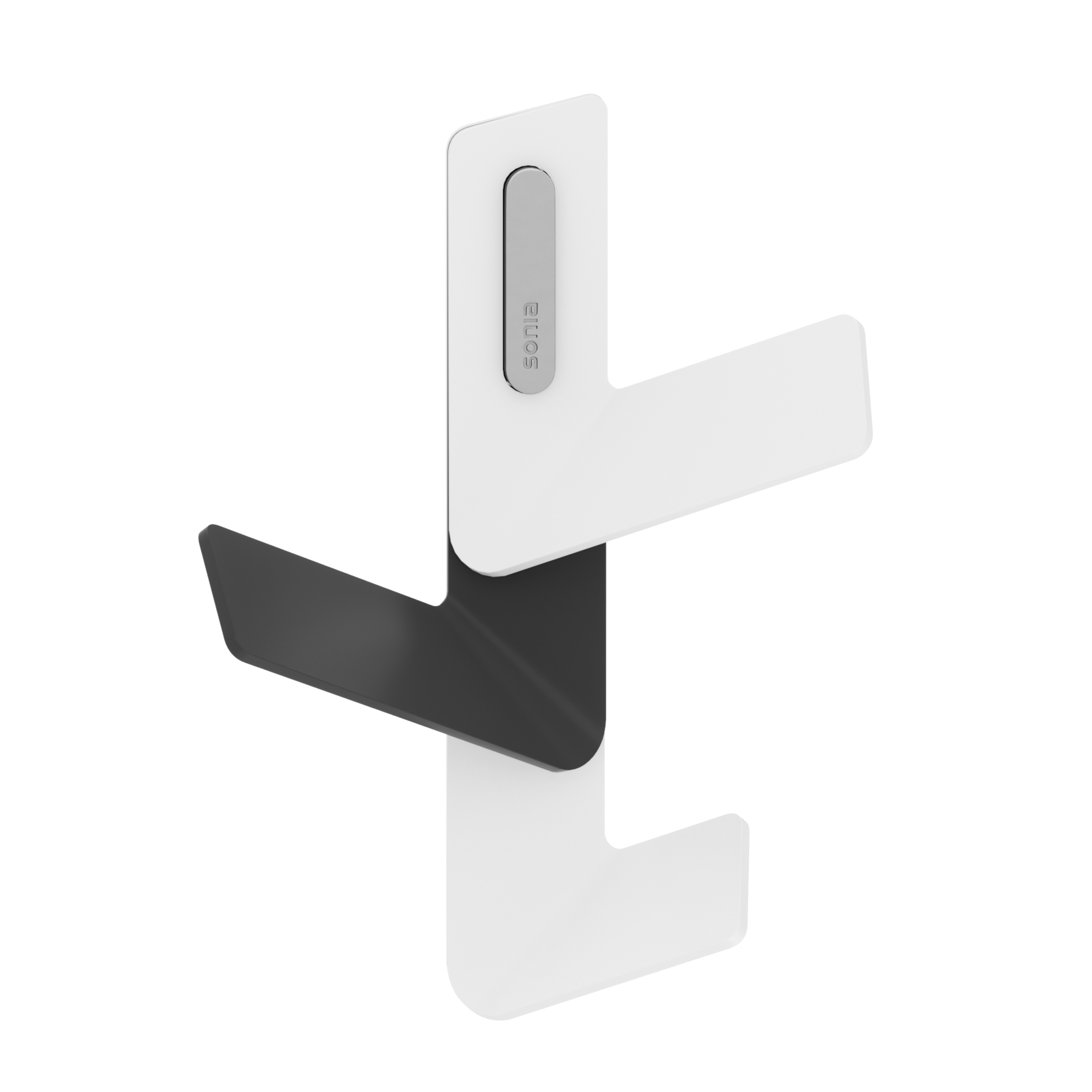 188512 Тройной крючок 21 см цвет Белый/Черный Sonia FLAMA Испания