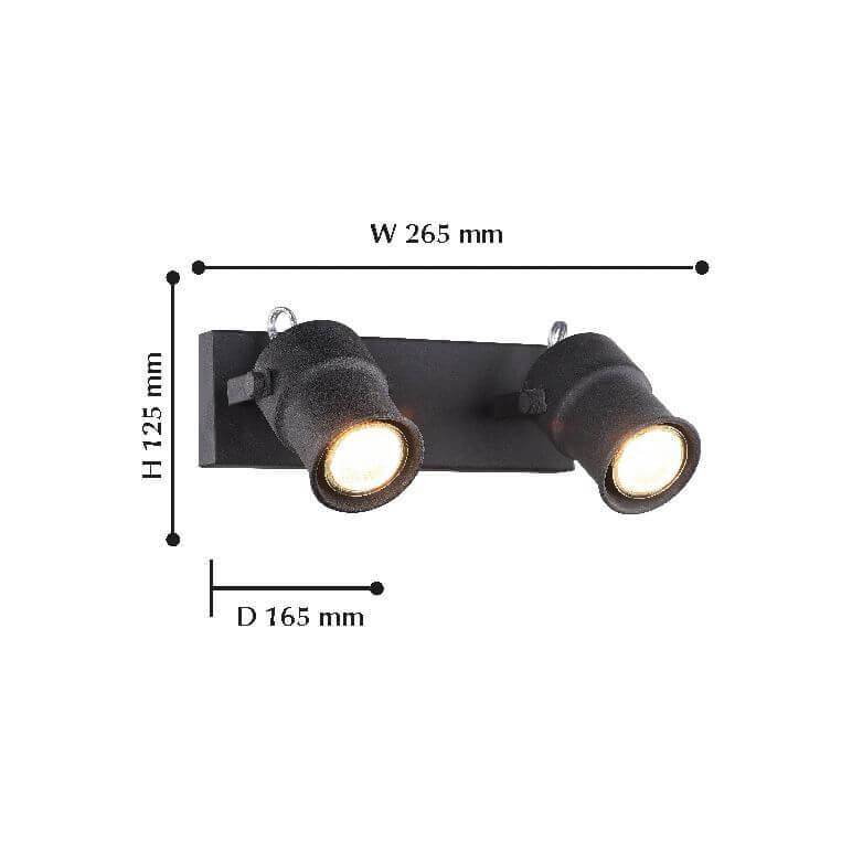 Светодиодный спот черный Favourite Arcu 2026-2W FAVOURITE ARCU BLACK 00-3926465 Черный  - Вид №1