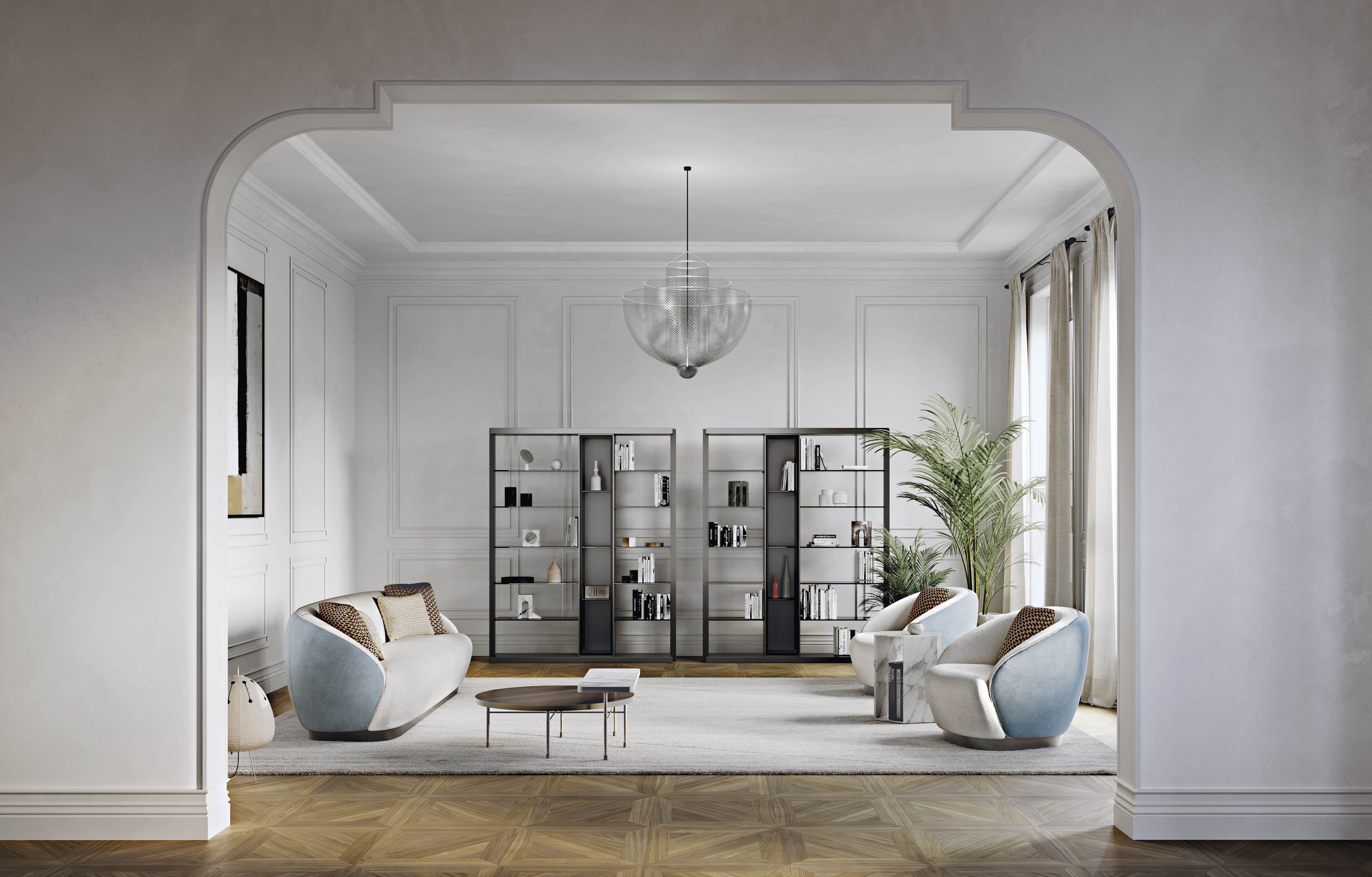 Журнальный столик из дерева и мрамора Capital Collection PARURE ARCH-00041719 - Вид №5