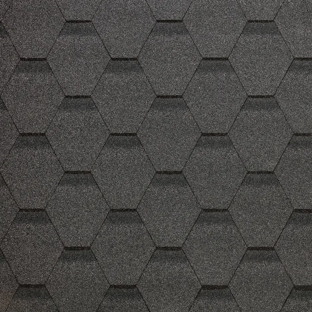 Гибкая черепица Docke Pie Евразия шестигранник серый 3 м² DÖCKE STLM-2008759