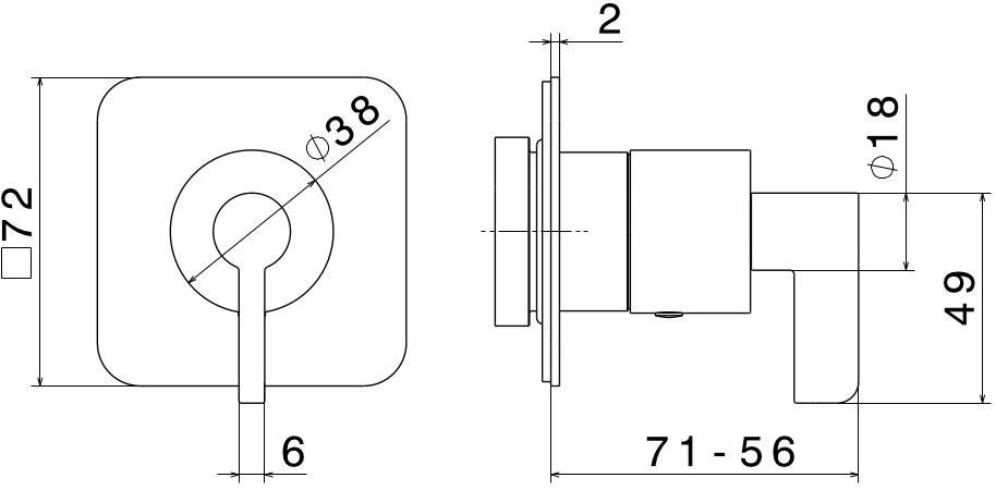 newform Удаленная команда на стену Blink chic 69836e - 69846e - Вид №2
