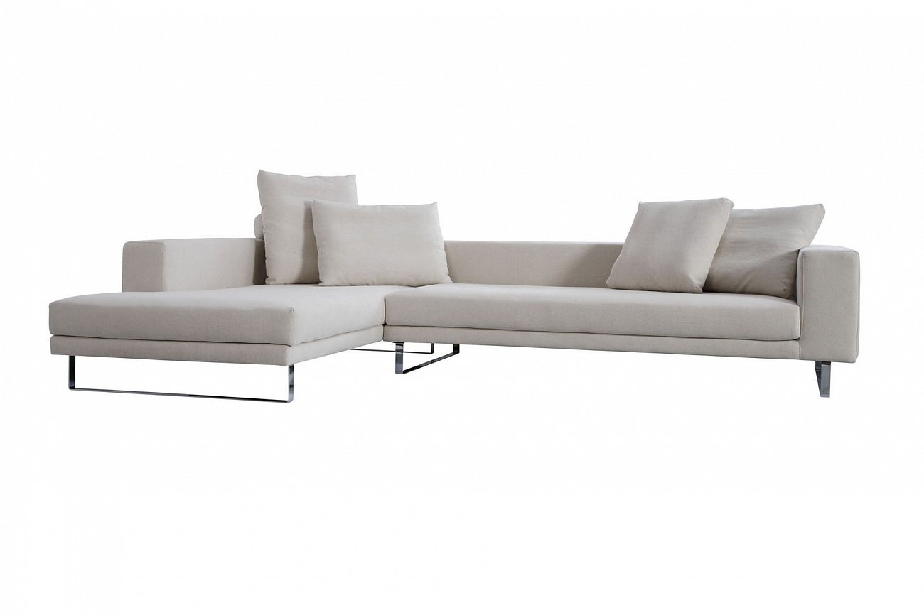 Диван трехместный угловой светло-серый Linnea SITS ДИЗАЙНЕРСКИЕ, LINNEA 192109 Серый  - Вид №2