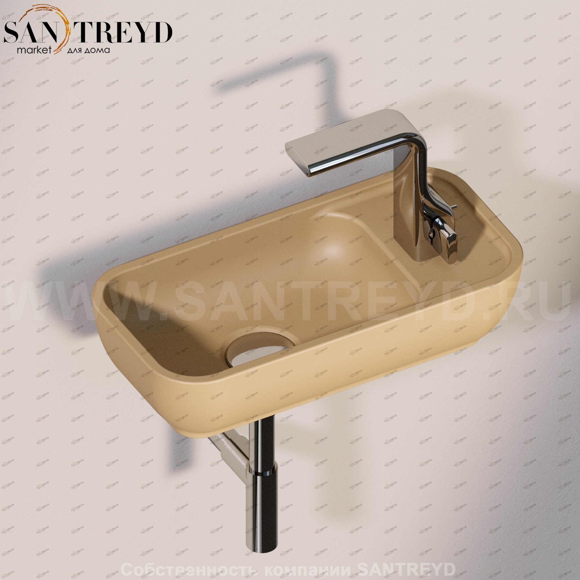 PS40LD9004 Подвесная раковина настенная прямоугольная Ceramica Flaminia Pass