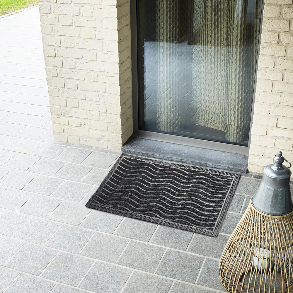Коврик грязезащитный Mix Mat Wave 40x60 см резина цвет черный 89413980 STLM-2033448 Santreyd  - Вид №5