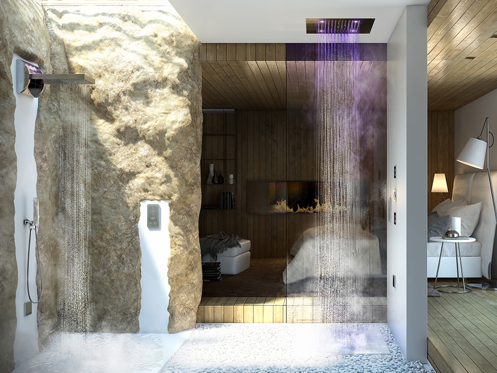 I02555 Потолочный & настенный душ Aquavolo CROMOTHERAPY BOSSINI  - Вид №4