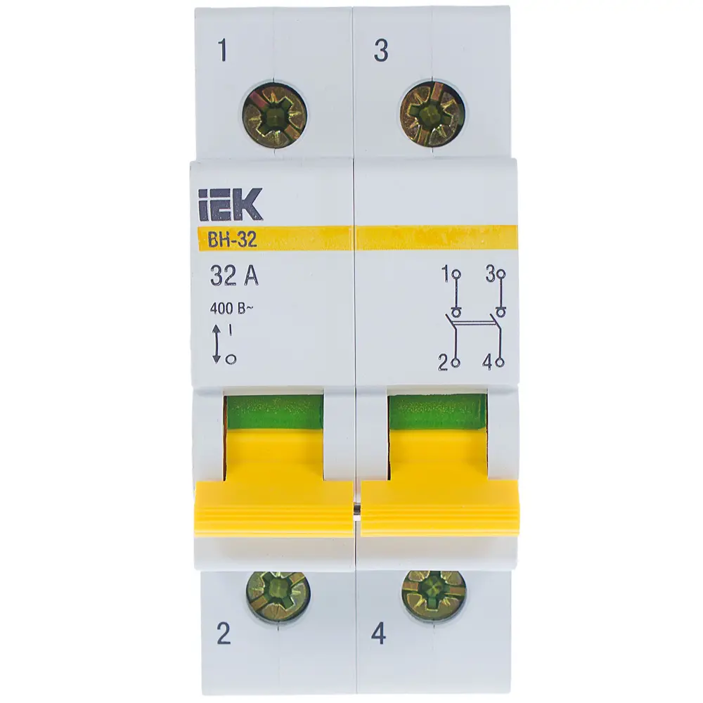 Выключатель нагрузки IEK ВН-32 2Р 32А для безопасного управления электросетью 12461699 STLM-0002191 - Вид №1