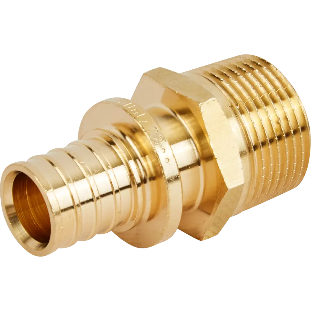 Переходник STOUT 20х3/4" для трубопроводов из никелированной латуни 82197778 STLM-0021689