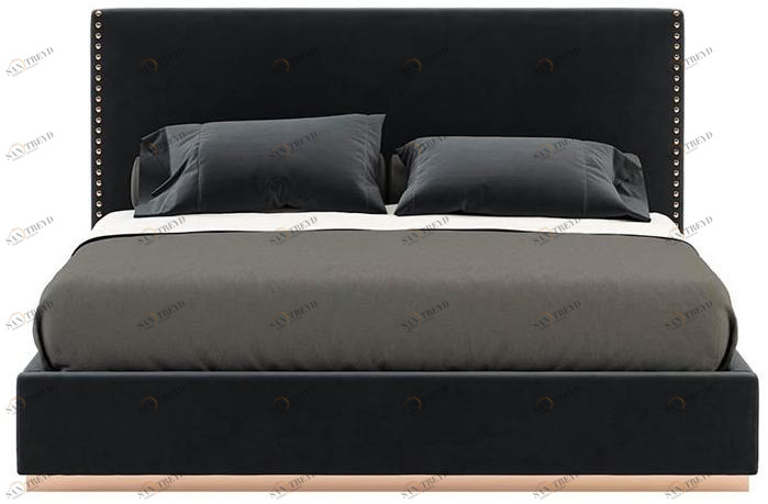 Laskasas Кровать из мягкой ткани с высоким изголовьем Marlon Lk1133 