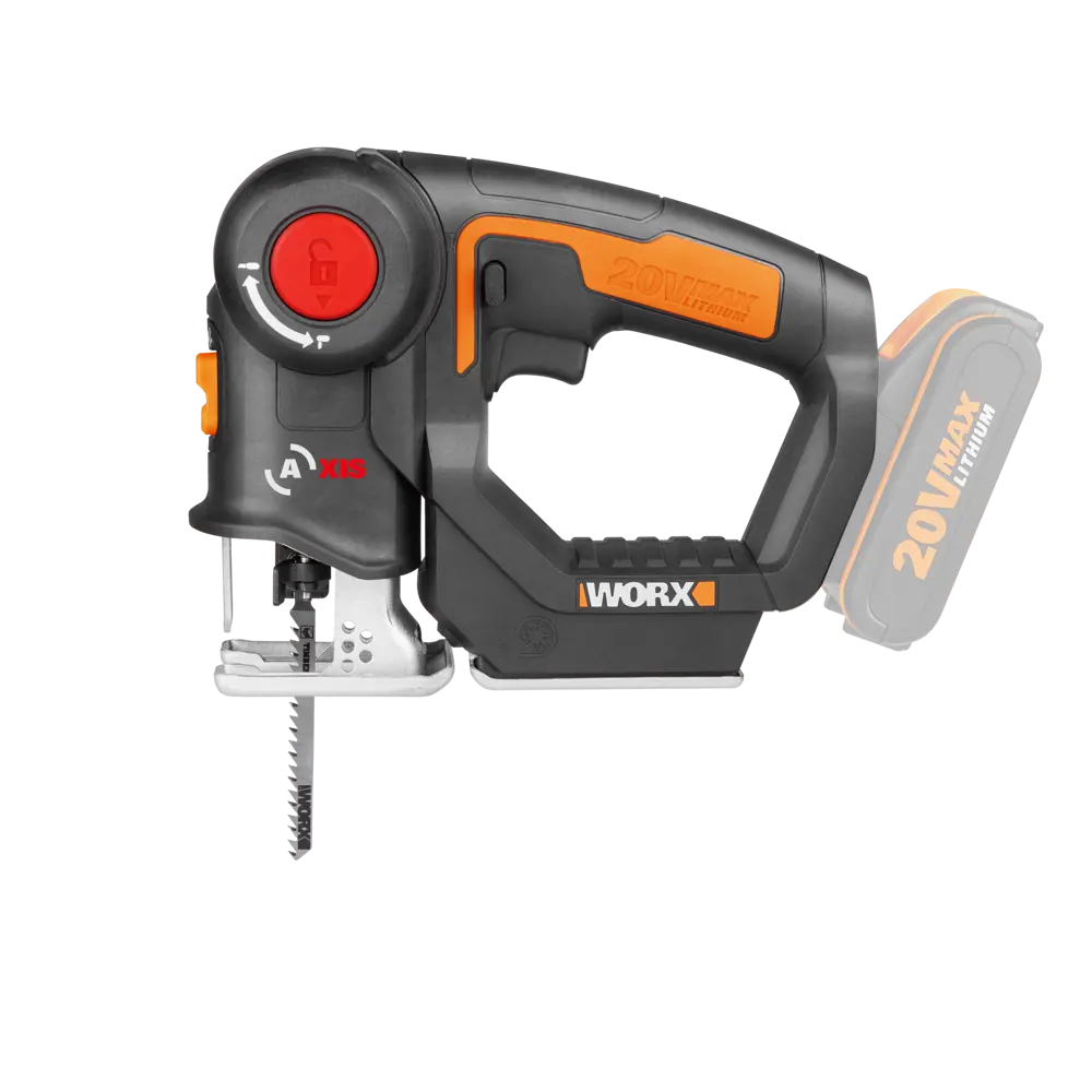 Лобзик-сабельная пила аккумуляторный Worx Axis WX550.9, 20 В Li-ion, без АКБ STLM-2162896 - Вид №1