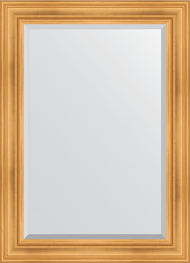 BY 3470 Зеркало с фацетом в багетной раме - травленое золото 99 mm EVOFORM Exclusive