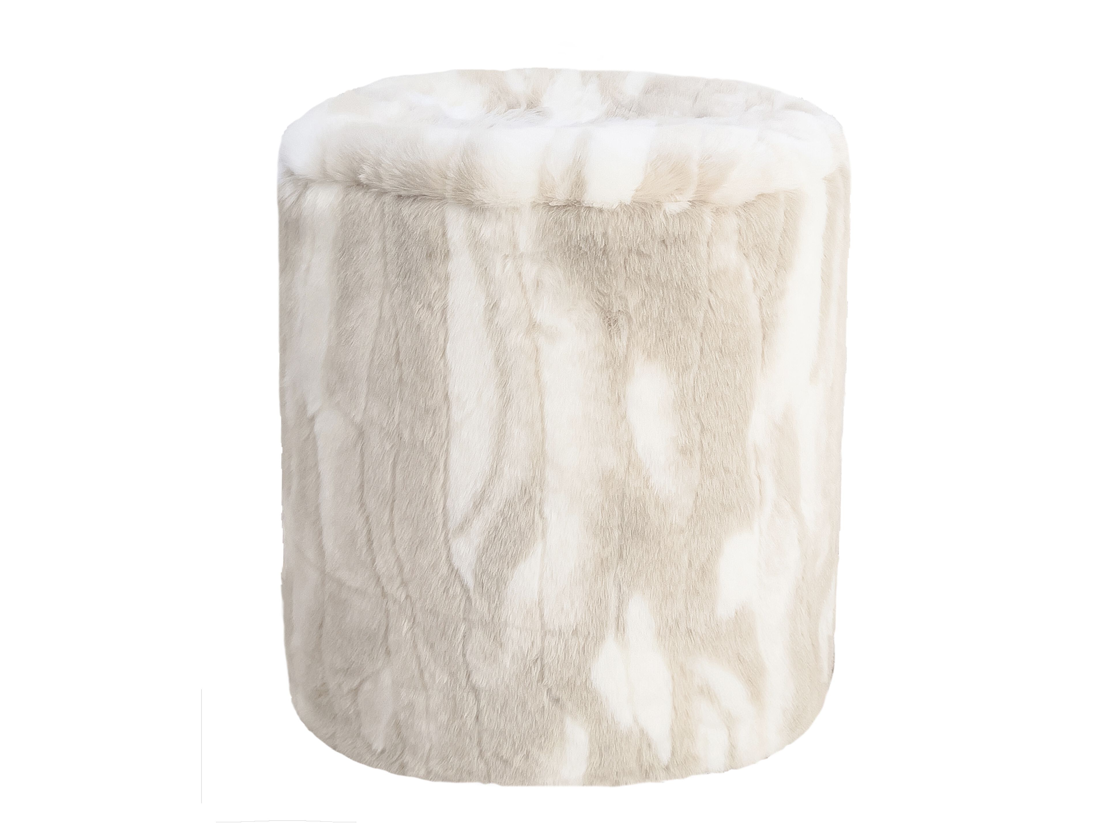 Круглый пуф из искусственного меха MX HOME Megeve ARCH-00024638