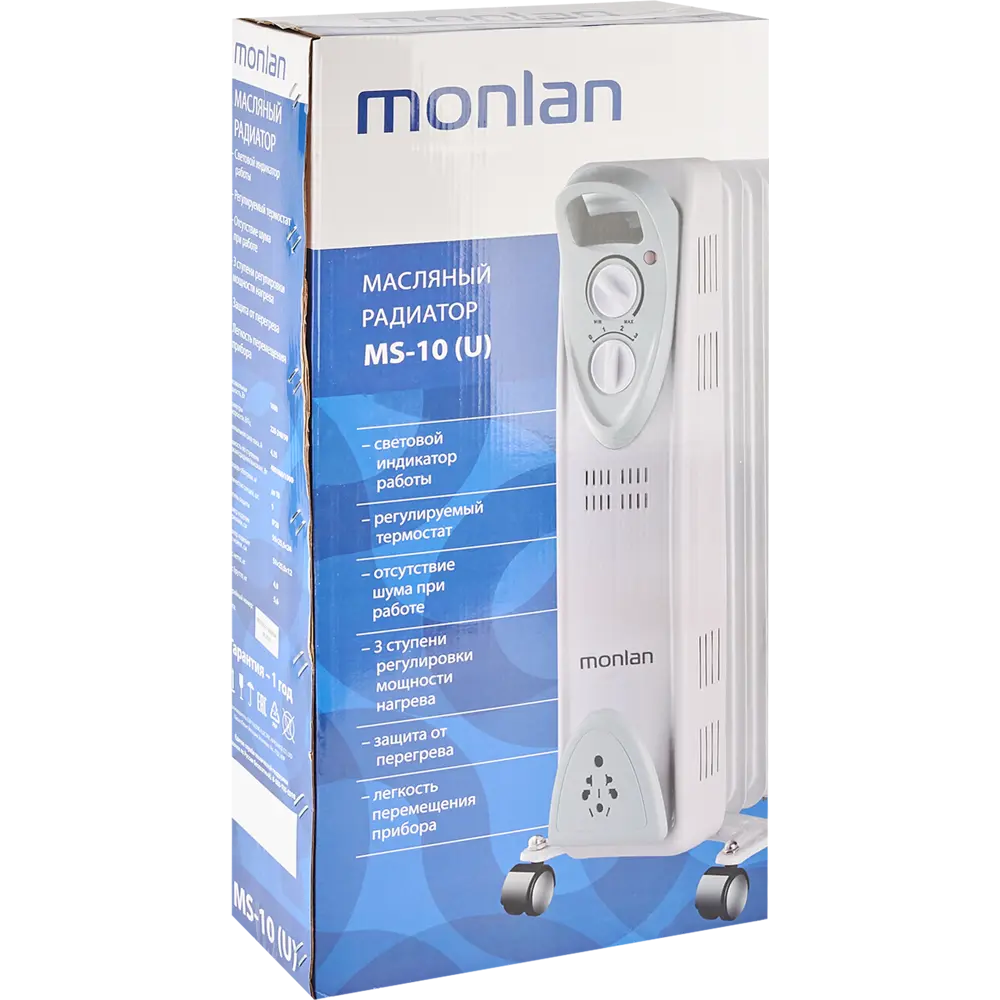 Обогреватель масляный Monlan MS-10 U с механическим термостатом 1000 Вт STLM-2061606 - Вид №6