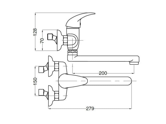 Смеситель для кухни из хромированной латуни Bugnatese Century ARCH-00064757 - Вид №2