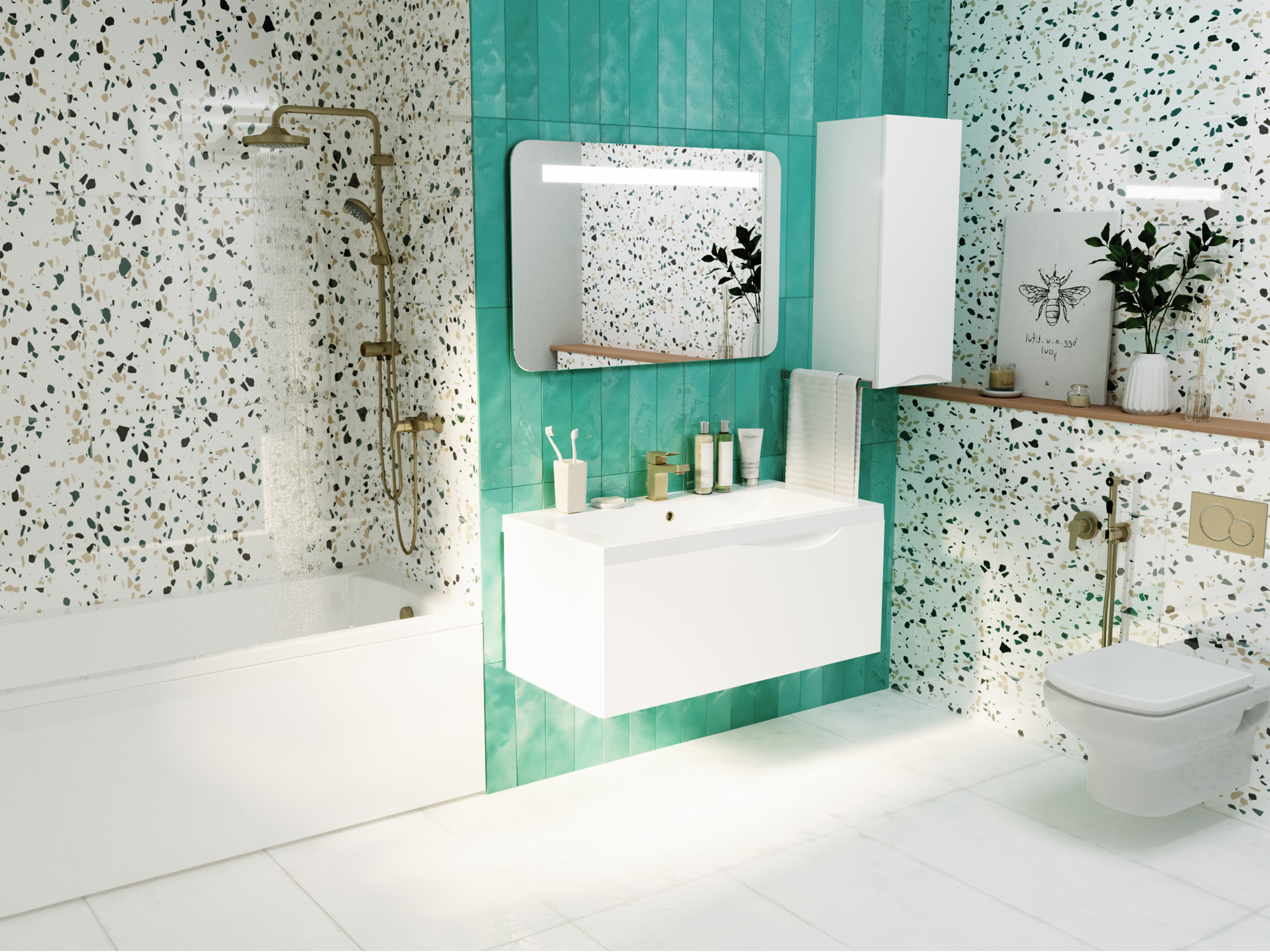 У51045 Тумба без раковины Этюд 100П 1я 1 Marka Этюд  - Вид №1