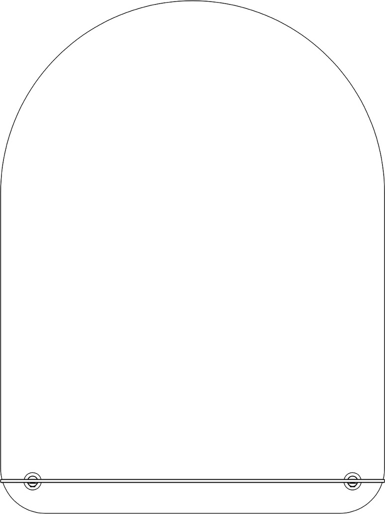 BY 0513 Зеркало с полочкой 60 cm EVOFORM Optima - Вид №1