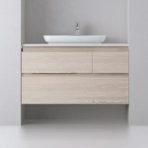 Avila Dos Тумба 120 (3 разных ящика) с раковиной NOVA Color R6 Advance Trendy