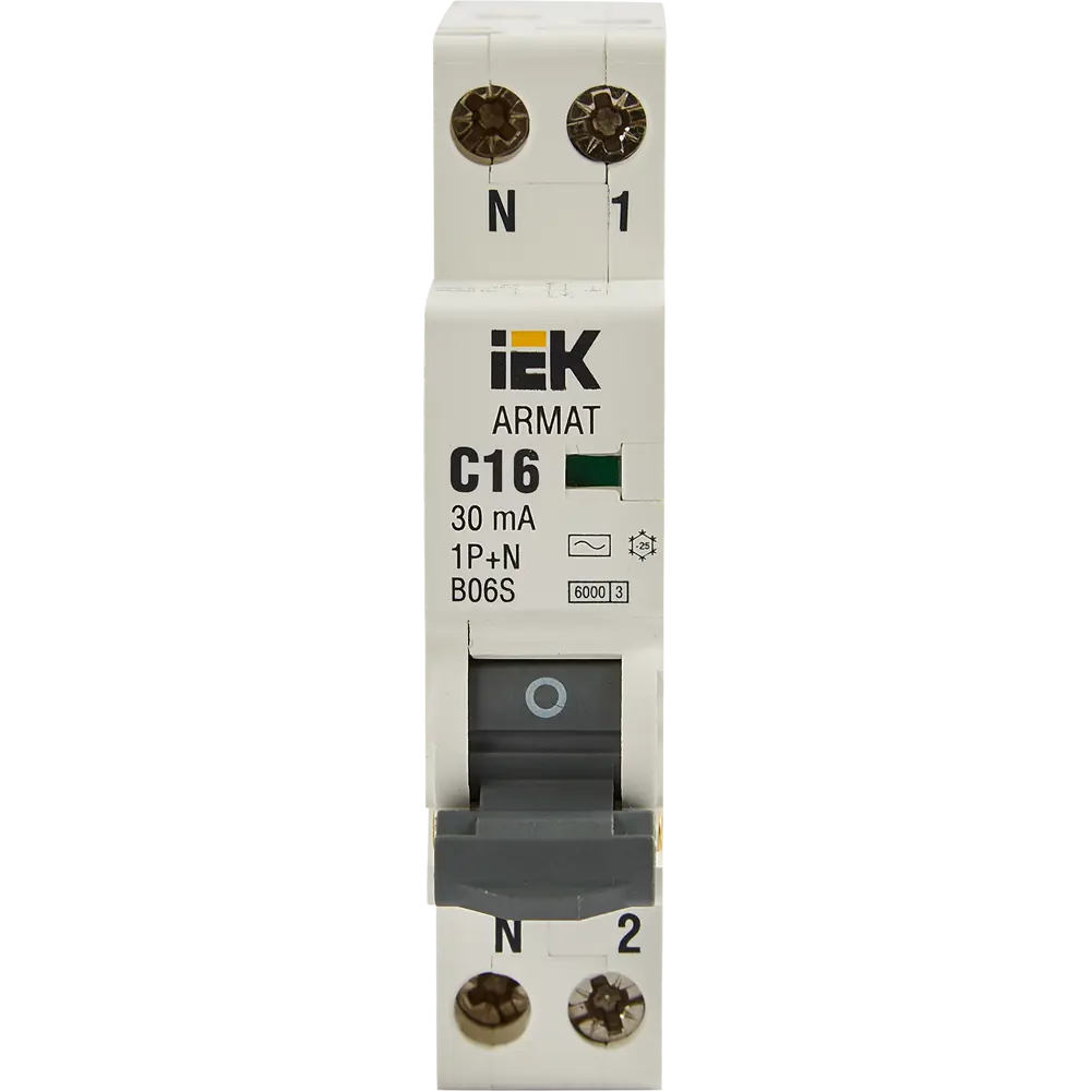 Дифференциальный автомат IEK Armat B06S - защита от токов утечки и перегрузок 87762184 STLM-1116956 - Вид №1