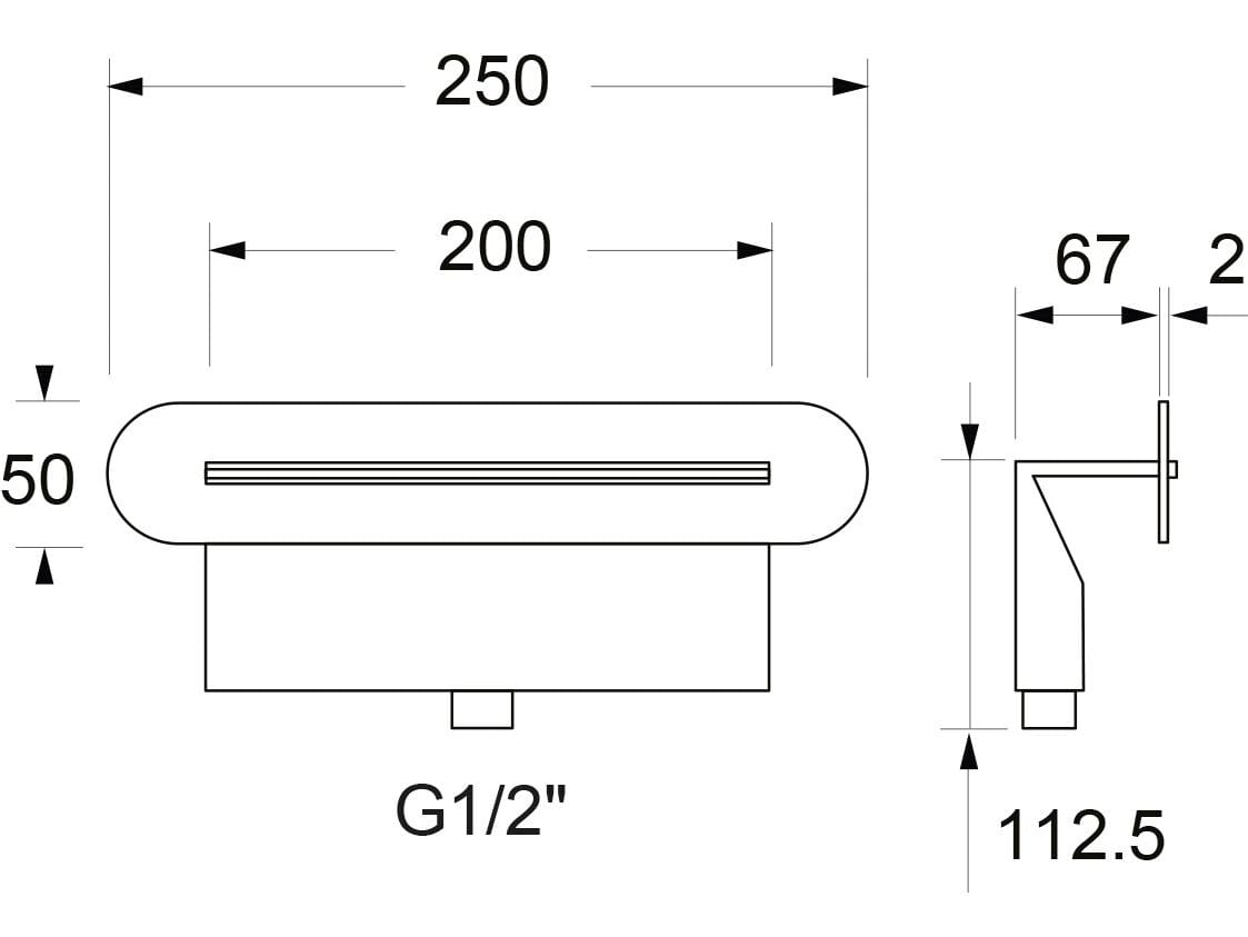 Нержавеющая сталь встраиваемые водопад душевая головка GUGLIELMI RUBINETTERIE BD05110 ARCH-00138567 - Вид №2