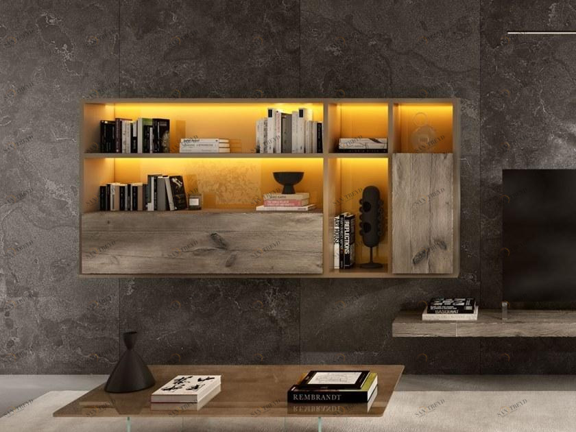 Lago Подвесной деревянный книжный шкаф с письменным столом 30mm sun-id-1394861