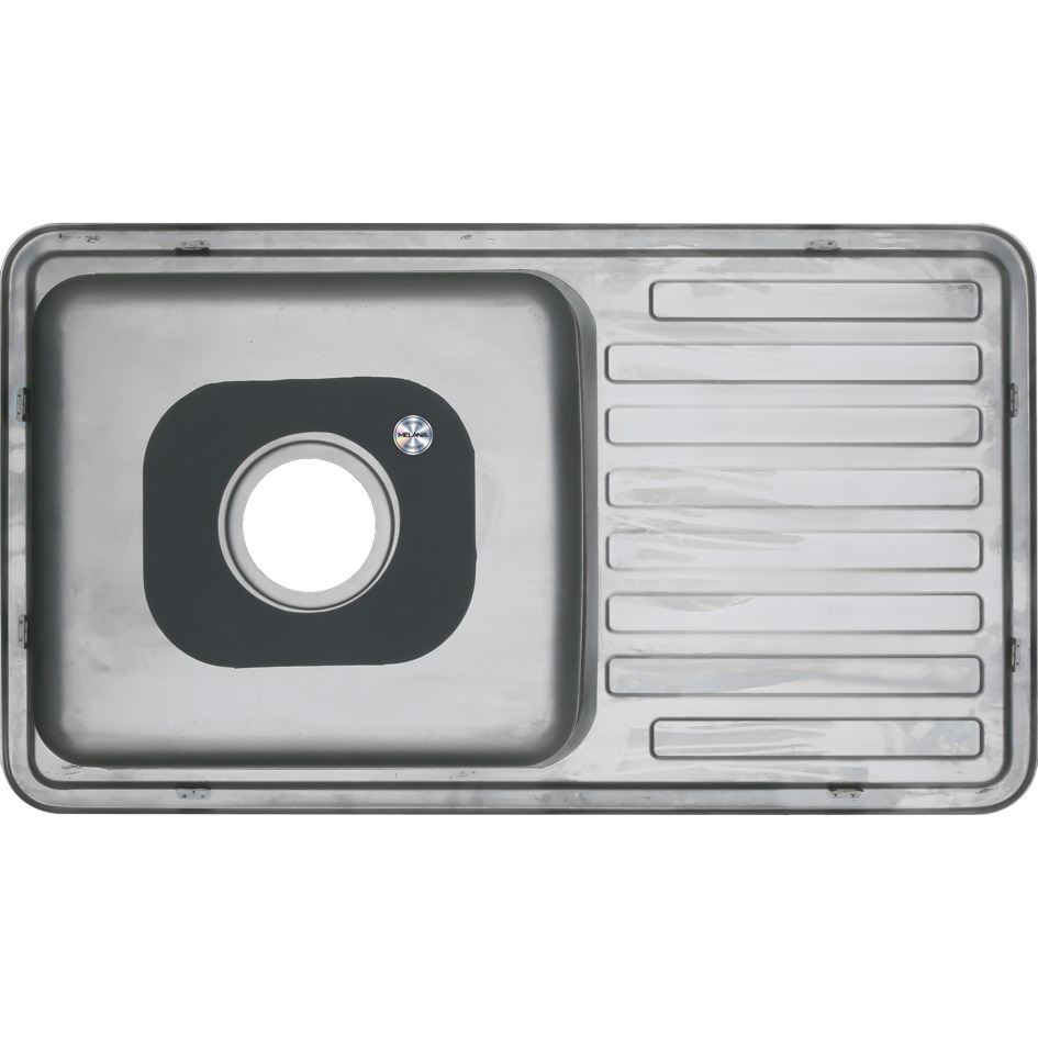 Мойка 7643 U MELANA 1,0/200 врезная прямоугольная с сифоном (134ПС *5)  - Вид №3
