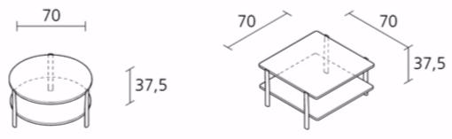 Alias Круглый журнальный столик из мдф Eleven sun-id-1464586 - Вид №5