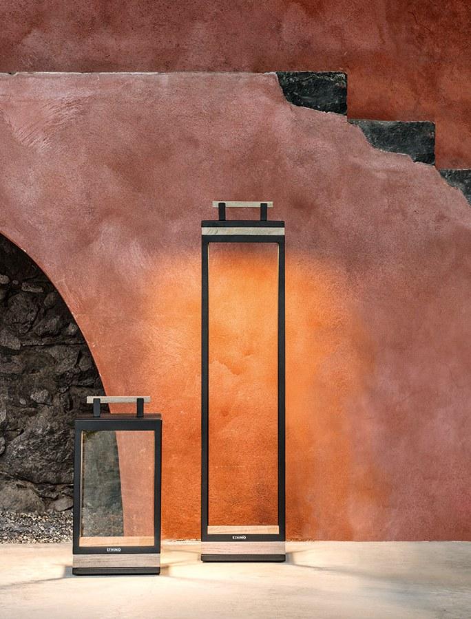 Ethimo Аккумуляторная настольная лампа из тикового дерева Carrè Carré sun-id-1384501 - Вид №3