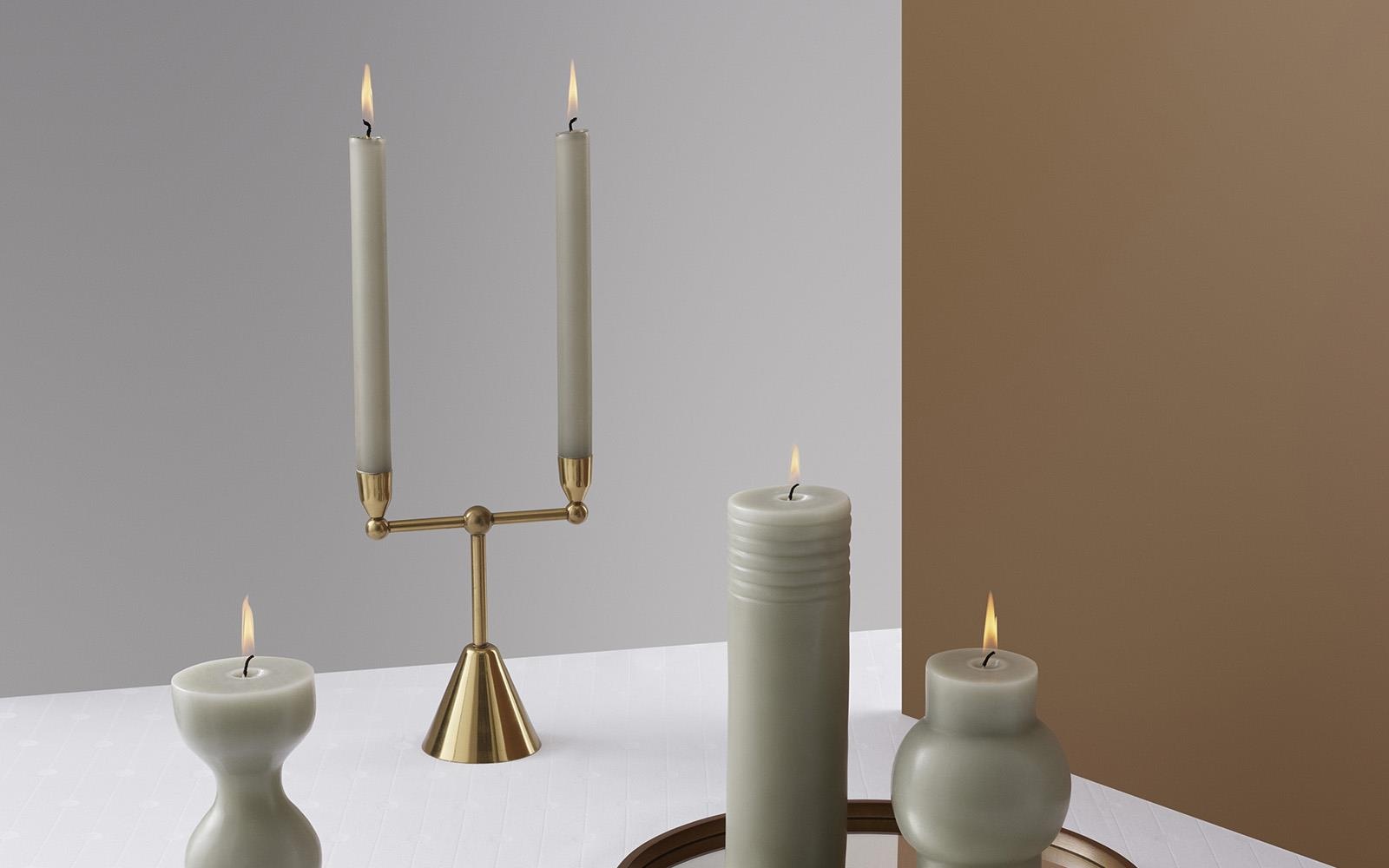 5000002 Подсвечник Pirouette 2 Brass Normann Copenhagen  - Вид №1