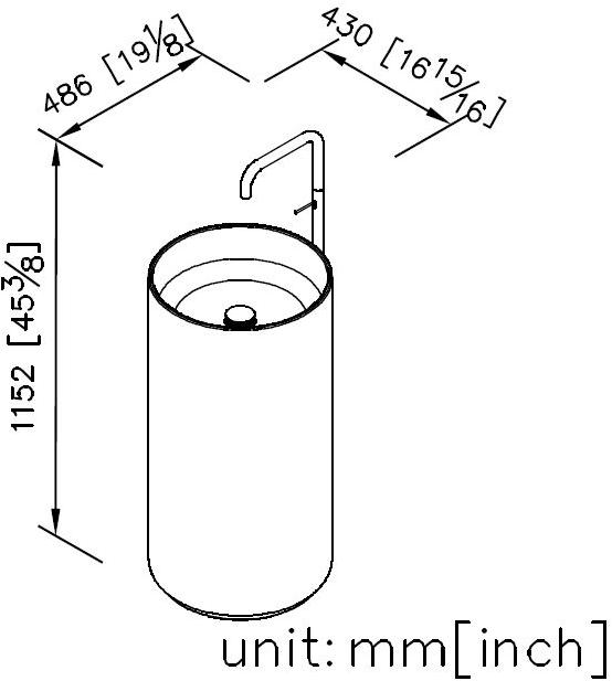 6777-u8-80ma Напольная раковина стоящая овальная JUSTIME Lucky 7 - Вид №2