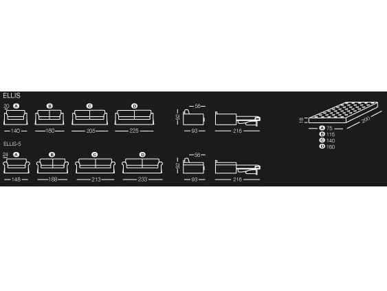Двуспальный диван-кровать из ткани Milano Bedding ELLIS 5 ARCH-00009796 - Вид №1