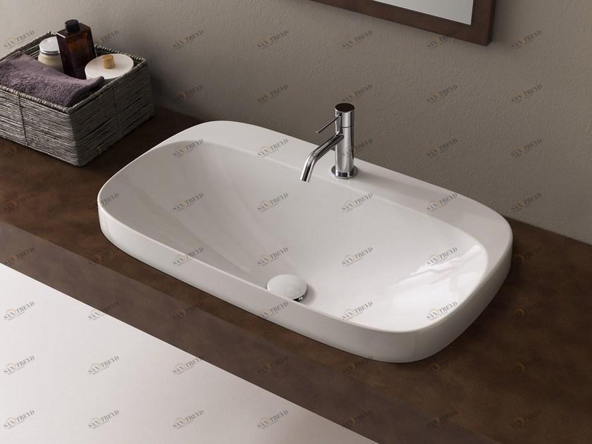 Накладная раковина на столешницу  овальная Scarabeo Ceramiche Moon sun-id-1418311