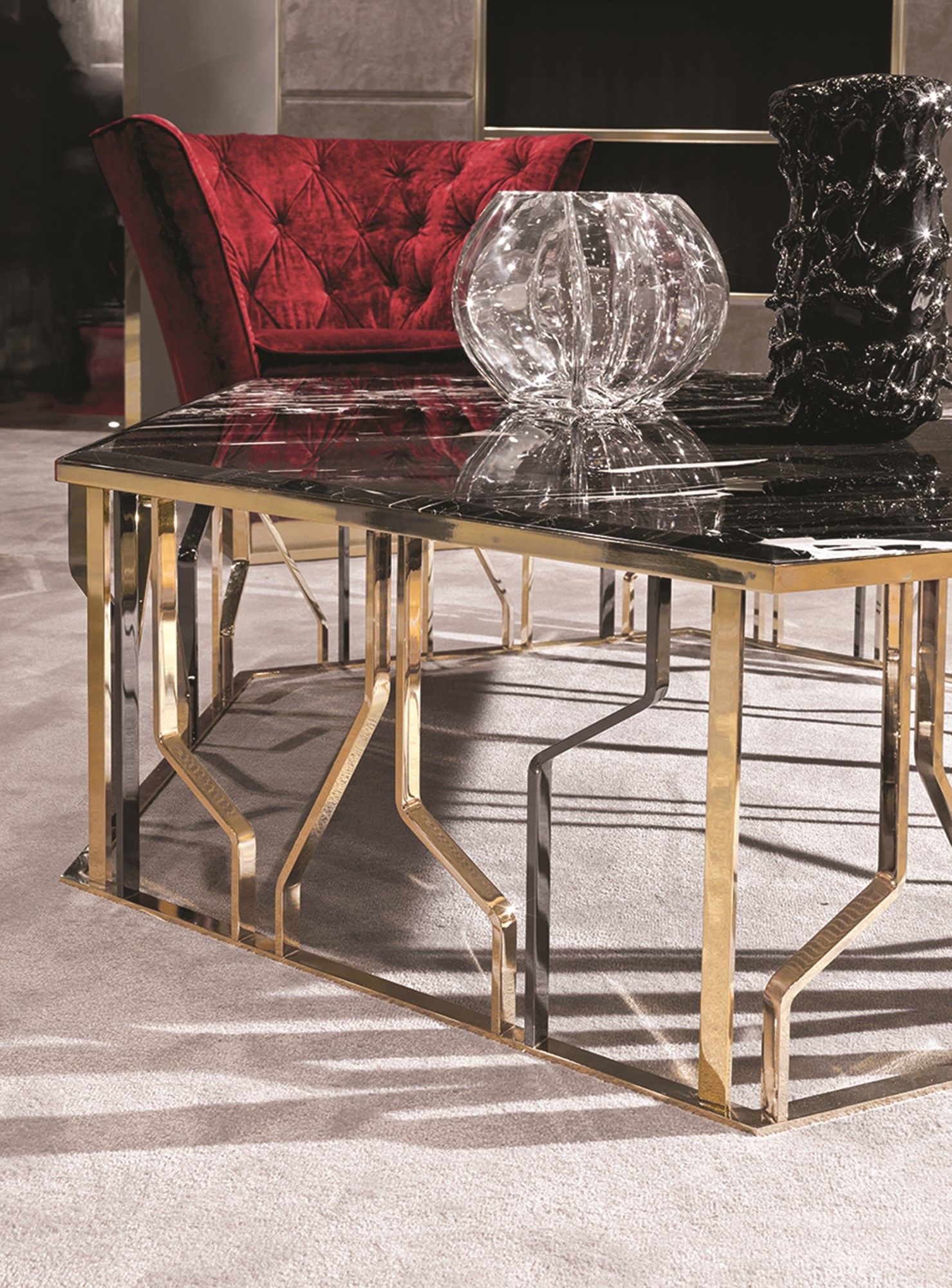 Мраморный шестиугольный журнальный столик Longhi Loveluxe ARCH-00060295 - Вид №9