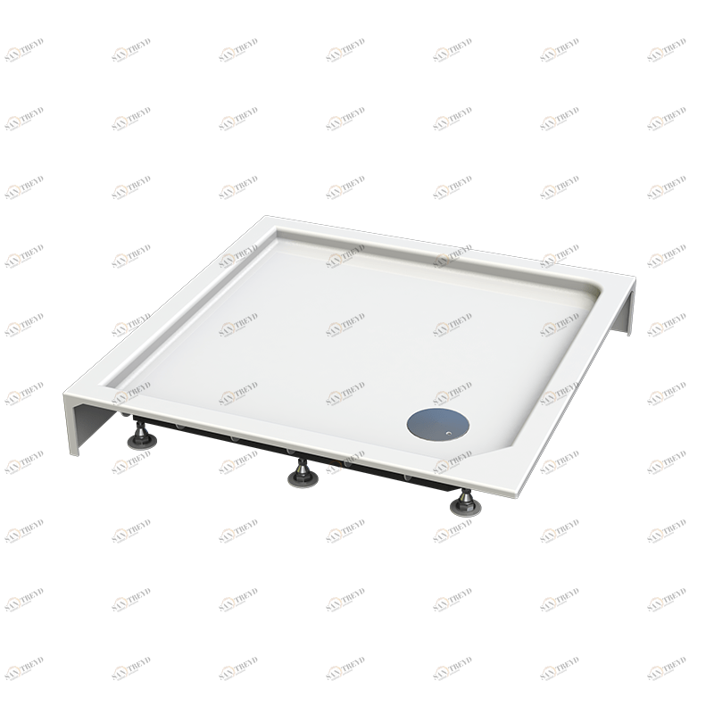 Поддон квадратный 900х900х150 из стеклокомпозита SMC Radomir A150 (поддон на раме-подставке с устройством слива) 111000155