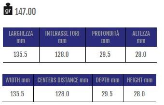 Cosma Ручка мебельная мостовая из замака  12571  - Вид №1