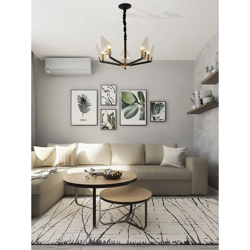 Люстра Lamplandia Gallant L1471, 5 ламп, 17 м², цвет черный/бесцветный 89727536 STLM-2013903  - Вид №11