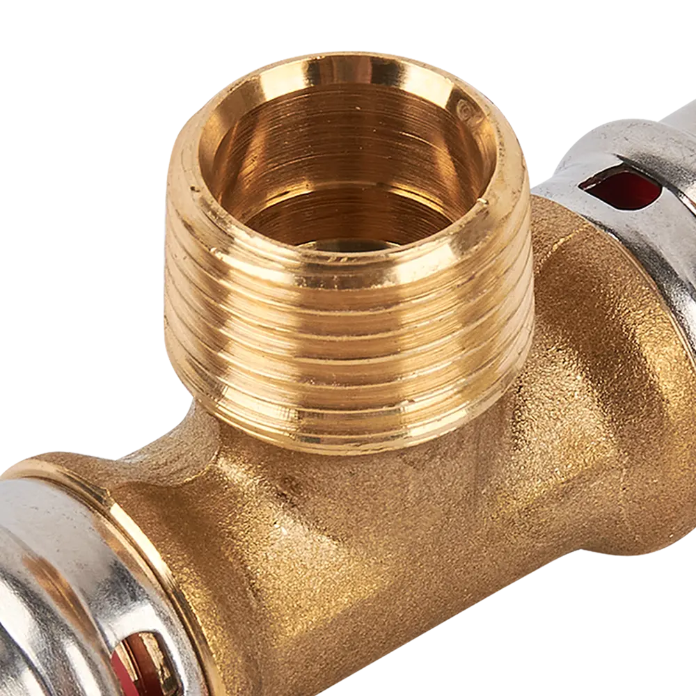 Тройник комбинированный Stout 20x1/2"x20 мм НР латунь SFP-0008-201220 82306189 STLM-2154088  - Вид №1