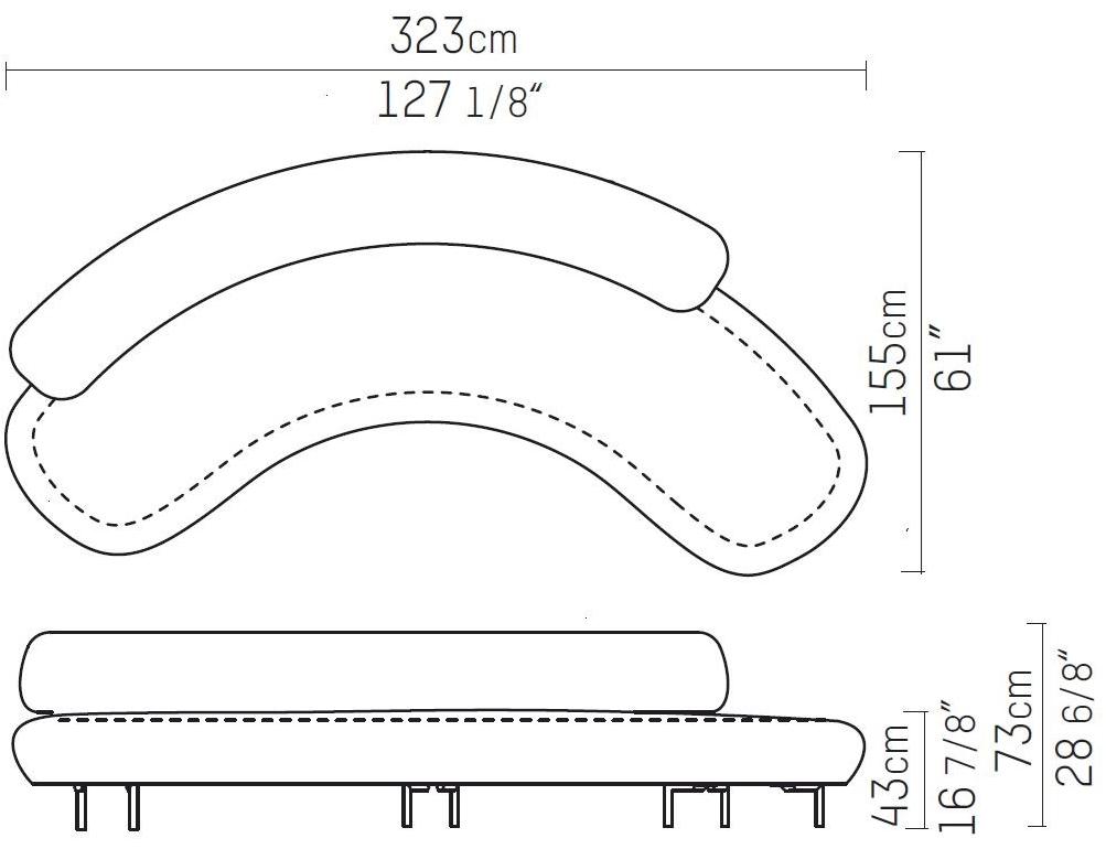 Piet Boon Изогнутый диван из ткани Ella living Pbc 06.30/31/32/.01 - Вид №4
