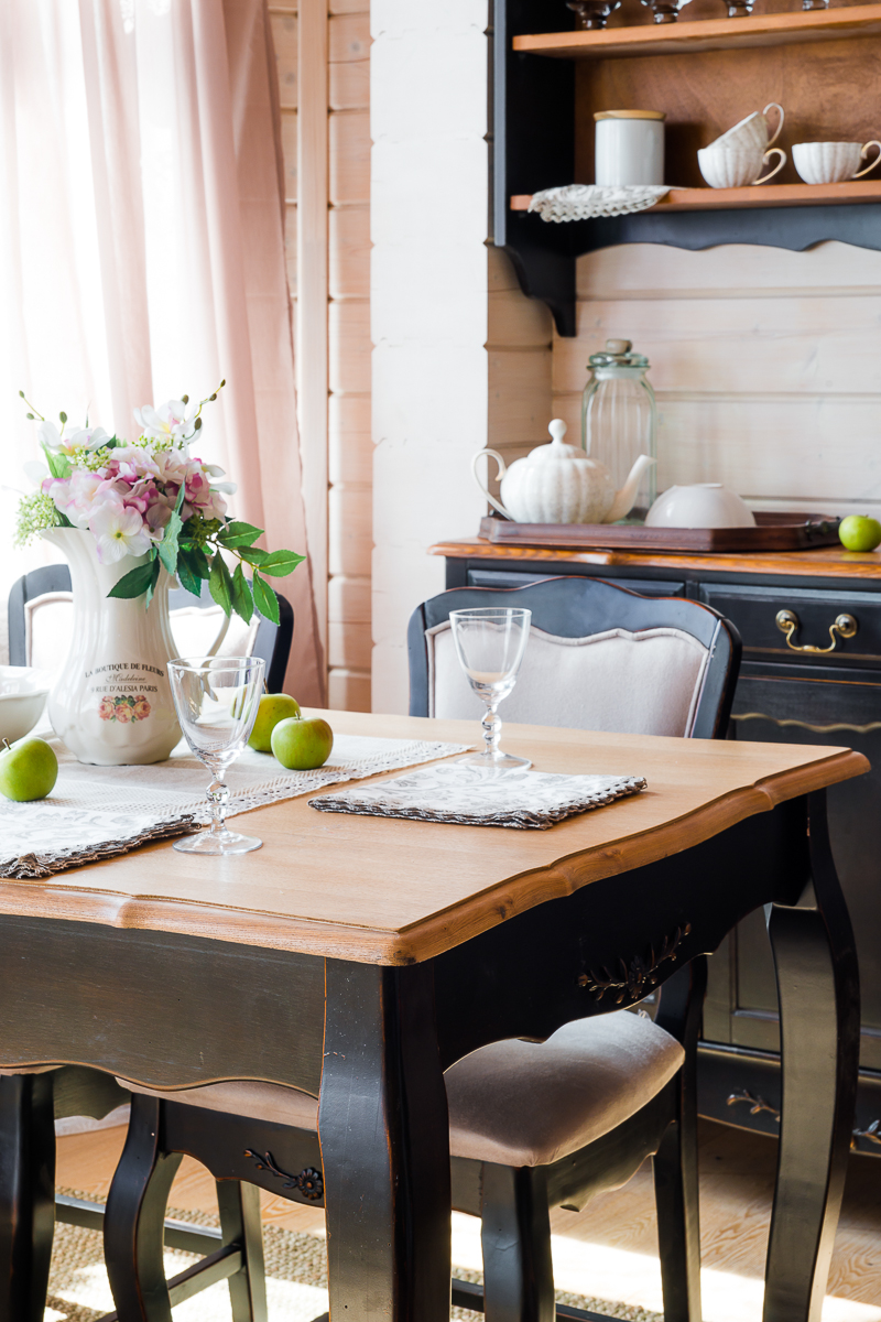 Обеденный стол прямоугольный с ящиком 100 см темный шоколад ДОМАШНЯЯ ОБСТАНОВКА MOBILIER DE MAISON 017432 Коричневый;черный Santreyd  - Вид №2