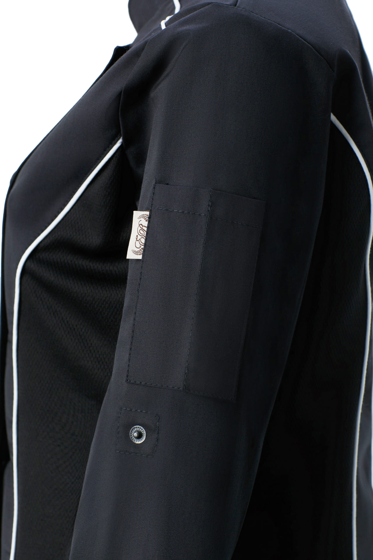 67681 Китель поварской женский цвет black (черный) RICON  Одежда для поваров  размер 44 (S)  - Вид №4