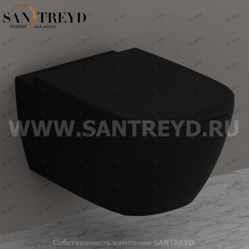 GNS02AR Подвесной унитаз настенный Черный Ceramica Globo GENESIS Италия