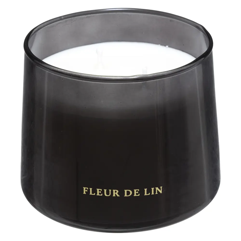 Свеча восковая ароматизированная Цветок льна черно-белая 7.5 см 300 г Atmosphera STLM-2037787