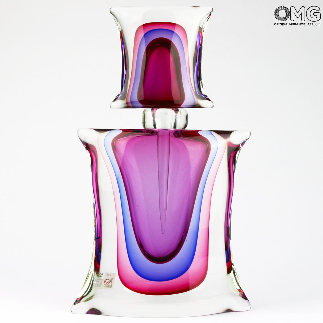 3286 ORIGINALMURANOGLASS Ваза Виолетта - соммерсо - Original Murano Glass OMG 16 см  - Вид №1