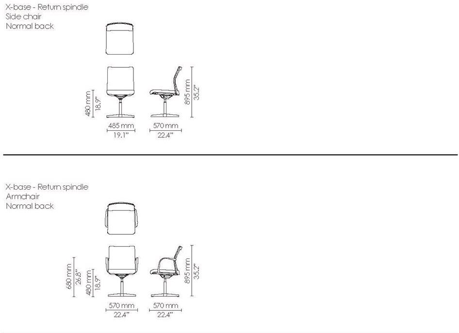 Howe Рабочий стул из кожи с 4-мя спицами и подлокотниками Mn1 sun-id-1444893 - Вид №4