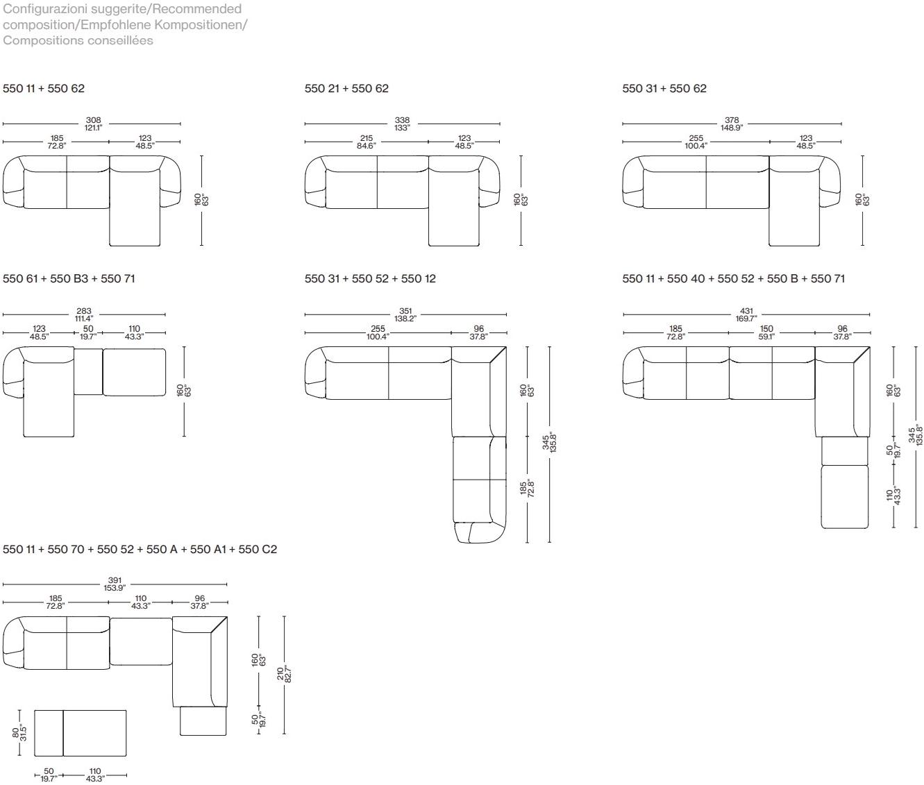 Cassina Модульный тканевый диван sun-id-1345893 - Вид №7