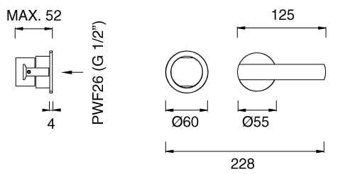 Термостатический смеситель для душа из нержавеющей стали CEADESIGN AYLA ARCH-00077200 - Вид №1