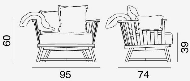 Gervasoni Садовое кресло из дуба с подлокотниками Gervasoni outdoor sun-id-1508727 - Вид №4