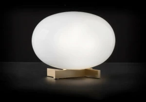 Oluce Настольная лампа из латуни и стекла Alba