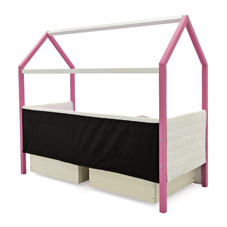 Детская кровать-домик мягкая лаванда-белая Svogen БЕЛЬМАРКО  00-3873183 Розовый Santreyd  - Вид №8