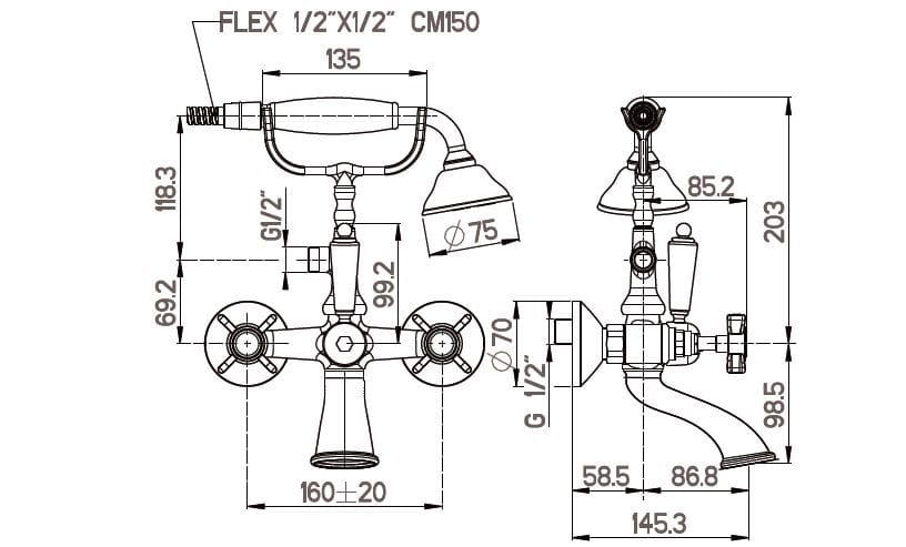 Наружная настенная ванна Gaia Mobili Complements ARCH-00072642 - Вид №2
