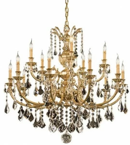 Possoni Illuminazione Французская золотая люстра с кристаллами шоулера Windsor 888/15m-sh/p