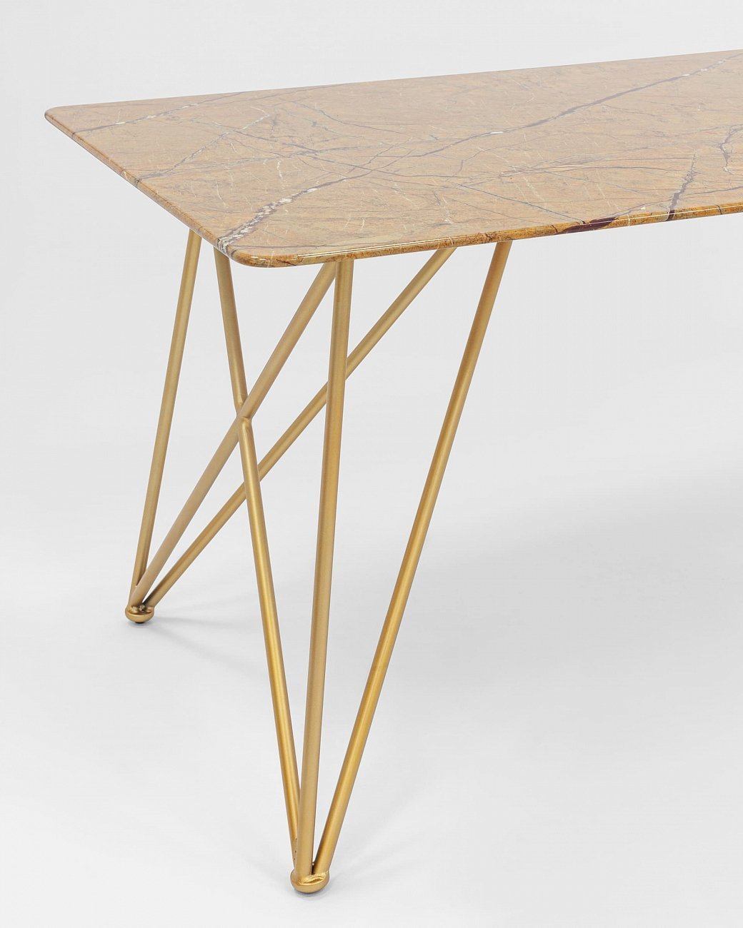 Обеденный стол золотистый 140х90 см "Сакраменто" STOOL GROUP  00-3946098 Золото  - Вид №5